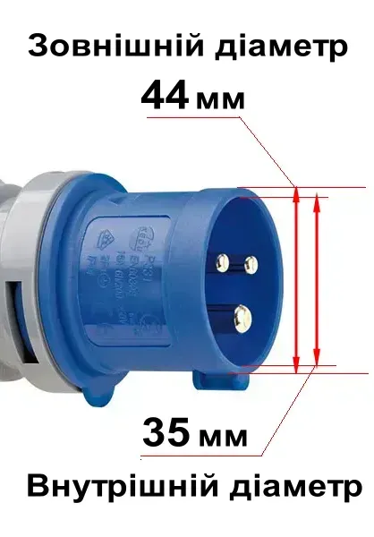 Адаптер Brennenstuhl: переходник с CEE на Euro розетку 230V/16A, IP44 (1080990) 1080990 фото
