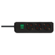 Подовжувач з вимикачем та заземленням 1.5 метри 3 розетки Brennenstuhl Eco-Line чорний 1152300025 фото 3