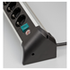 Удлинитель с USB зарядкой 1.8 метра 4 розетки Brennenstuhl Alu-Office-Line черный 1391040410 фото 3